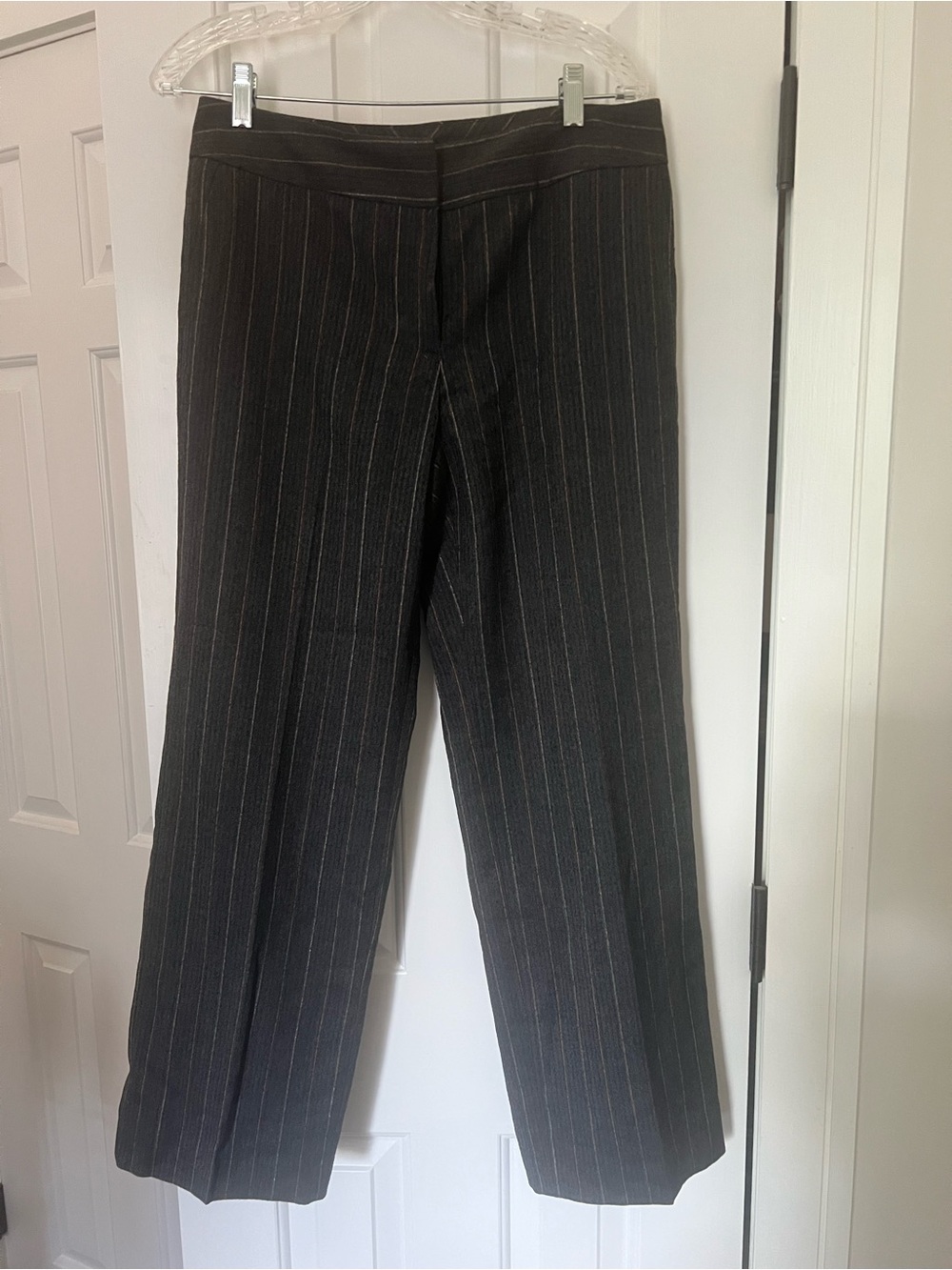 Talbots Petites Charcoal Pinstripe Stretch Dress Pants Size 10P